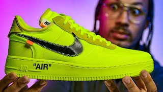 Nike Air Force 1 OFF WHITE Volt by Virgil Abloh [upl. by Letti]