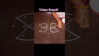 Kolam with 7 dots uniquerangoli 7dotsmelikalamuggulu easyrangoli beginnersrangoli [upl. by Aicen]