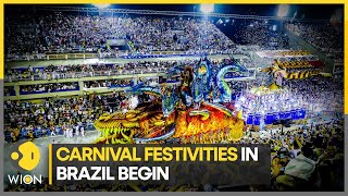 Hundreds throng Rio De Janeiro carnival festivities in Brazil begin  Latest World News  WION [upl. by Fennelly]