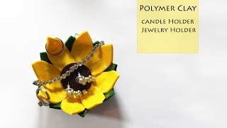 Polymer Clay tutorial Jewelry holder  candle holder [upl. by Llenrev]