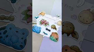 Making poison dart frog and tadpole stickers 🌷🐸🌹 cute smallbiz etsy cutestickers dartfrog [upl. by Dempsey891]