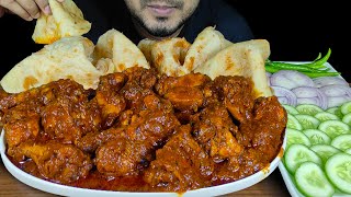 EATING PARATHA WITH SPICY CHICKEN MASALA CHILIONIONCUCUMBER  MUKBANG EATING SHOW  EATING SOUNDS [upl. by Alodi]