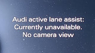 AudiVW ACC Lane assist No camera vision Free fix code C1107 [upl. by Maryl]