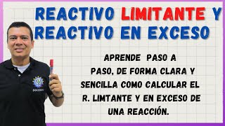 REACTIVO LIMITANTE Y REACTIVO EN EXCESO APRENDE A HALLARLOS SUPERFÁCIL ESTEQUIOMETRIA 2 [upl. by Ayouqat127]