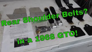 1968 GTO Morris Classic Retractable Rear Shoulder Seat Belt Installation [upl. by Theurer541]