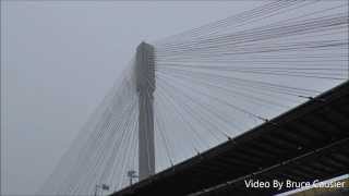 Port Mann Bridge With Ice And Snow On The Cables [upl. by Nahtahoj685]