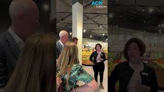 Aussie shopper confronts Woolworths CEO in busy supermarket [upl. by Aneleairam698]