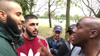 quotWhat is your beliefquot Ali Dawah and Br Mohammed debate Sara Speakers Corner [upl. by Nahsad]