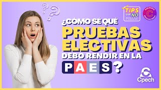 ¿Qué PRUEBA ELECTIVA inscribirrendir en la PAES [upl. by Orferd]