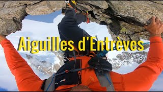 AIGUILLE DENTRÈVES TRAVERSE  FULL ROUTE [upl. by Akcimehs138]