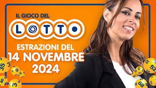 Estrazione in diretta del Gioco del Lotto e del Simbolotto di Giovedì 14 Novembre 2024 [upl. by Alo266]