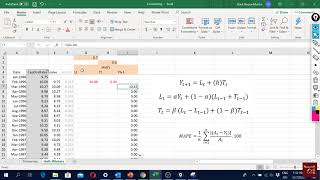 Forecasting 13 Holts trend method forecast double exponential smoothing [upl. by Esital]