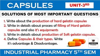 Capsules  ImpQue Solutions  Hard Gelatin Capsules Shell  Filling  Soft gelatin Production [upl. by Chi]