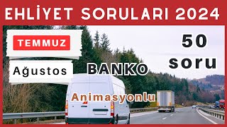 2024 Ehliyet Sınav Soruları  Temmuz Ağustos Çıkmış Ehliyet Sorularını Çöz [upl. by Haik433]