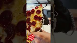 Epic Cheesy Pepperoni Pizza Slice  Fullbon pizza pepperoni youtubeshorts foryou food [upl. by Ellezig]