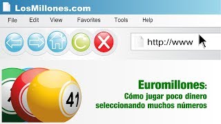 Euromillones Cómo jugar poco dinero seleccionando muchos números [upl. by Norga]