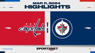 NHL Highlights  Capitals vs Jets  March 11 2024 [upl. by Riley]