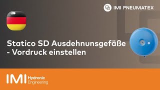 Vordruck einstellen bei Statico SD Ausdehnungsgefäßen  IMI Pneumatex [upl. by Ysac788]