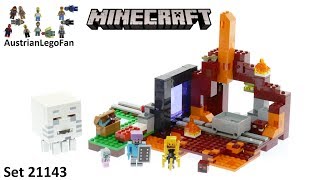 Lego Minecraft 21143 The Nether Portal  Lego Speed Build Review [upl. by Ettesil]