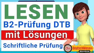 Lesen B2  Prüfung für den Beruf  DTB  Schriftliche Prüfung mit Lösungen  2024 [upl. by Lauraine]