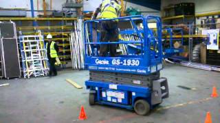 Lee does his scissor lift IPAF test [upl. by Keri]