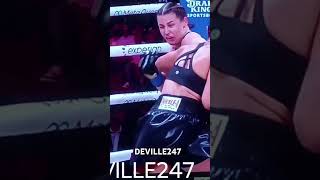 Amanda Serrano staggers Katie Taylor in 1st round of rematch netflix viralvideo fyp boxing [upl. by Anselme]