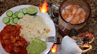 CAMARONES A LA DIABLA Y MICHELADAS  RECETA SUPERSUPER FACIL [upl. by Adaha]