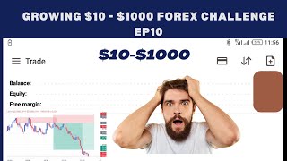 GROWING 10  1000 FOREX CHALLENGE EP10 [upl. by Elamef]