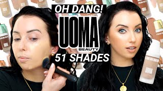 UOMA Beauty Say What Foundation  OMGFirst Impression Review amp 10 HR Wear Test [upl. by Tjon]