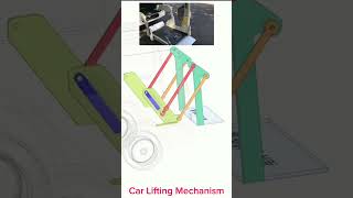 Car Lifting Mechanismmechanisms machine solidworks cad [upl. by Reltuc]