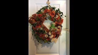 How to make a fall grapevine wreath for your door [upl. by Joung]