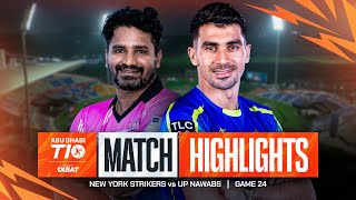 2024 Abu Dhabi T10 I Match 24 Highlights UP Nawabs vs New York Strikers  Season 8 [upl. by Ylil]