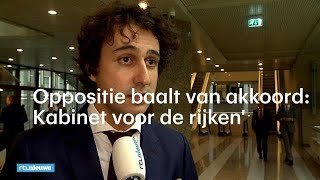 Oppositie baalt van regeerakkoord ‘Kabinet voor de rijken  RTL NIEUWS [upl. by Eikcaj]