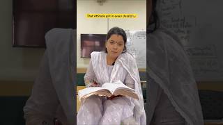 That Attitude wali girl in school 👩🏼😂 shorts teacherlife funnyshorts comedyshorts ytshorts [upl. by Enylorac]