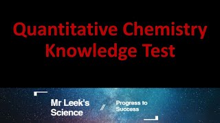 12 Quantitative Chemistry Knowledge  revision for AQA combined triple science Higher Foundation [upl. by Jarvey]