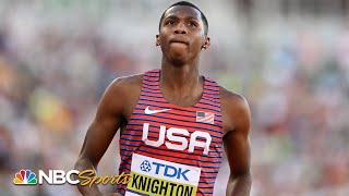 Erriyon Knighton blasts into 200m World Championship final with dominant semi win  NBC Sports [upl. by Waldner]