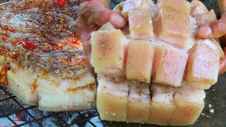 Crispy Pork Belly Recipe and Hot Chili Sauce Eat with poor man [upl. by Yrak443]