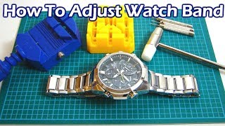 How To Adjust Resize Your Watch Band By Removing Links [upl. by Foushee]