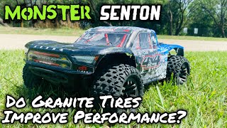 Arrma Senton 4x4 3s blx  aka the Monster Senton  Run with Granite tires [upl. by Nrobyalc216]