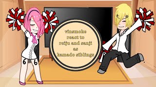 Vinsmoke react to sanji and reiju as kamado siblings [upl. by Piefer]