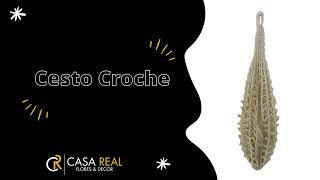 Cesto Croche para Frutas e Legumes  Cru 11189 [upl. by Kiele153]