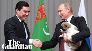 Putins all smiles to get a puppy as birthday present [upl. by Tezile]