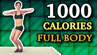 1000 Calorie Workout Cardio Full Body Weight Loss And Toning [upl. by Yrelle]