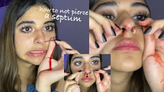 REPIERCING MY SEPTUM‼️ gone wrong [upl. by Nnylrefinnej]