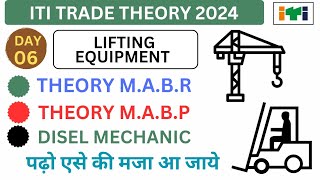 Day 6 Trade Theory mechanic Auto Body Repair  Topic Lifting Equipment 2024 [upl. by Aihsinyt]