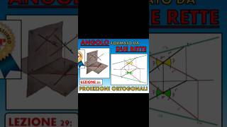 Angolo in vera forma tra due rette in proiezioni ortogonali disegnotecnico proiezioniortogonali [upl. by Pillihpnhoj]