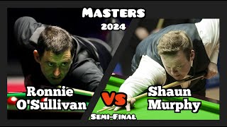 Ronnie OSullivan vs Shaun Murphy  Masters Snooker 2024  SemiFinal Live [upl. by Esiole]