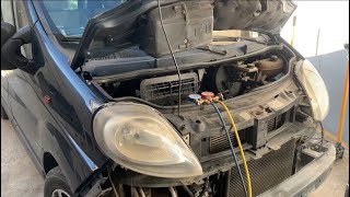 Opel Vivaro AC condenser leak and replacement [upl. by Griffin]