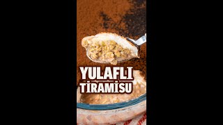 Tiramisu tadında fit tatlı YULAFLI TİRAMİSU 💪 [upl. by Einahc]