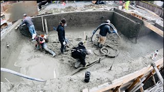 Pumping SHOTCRETE for a SWIMMING POOL [upl. by Hanyaz328]